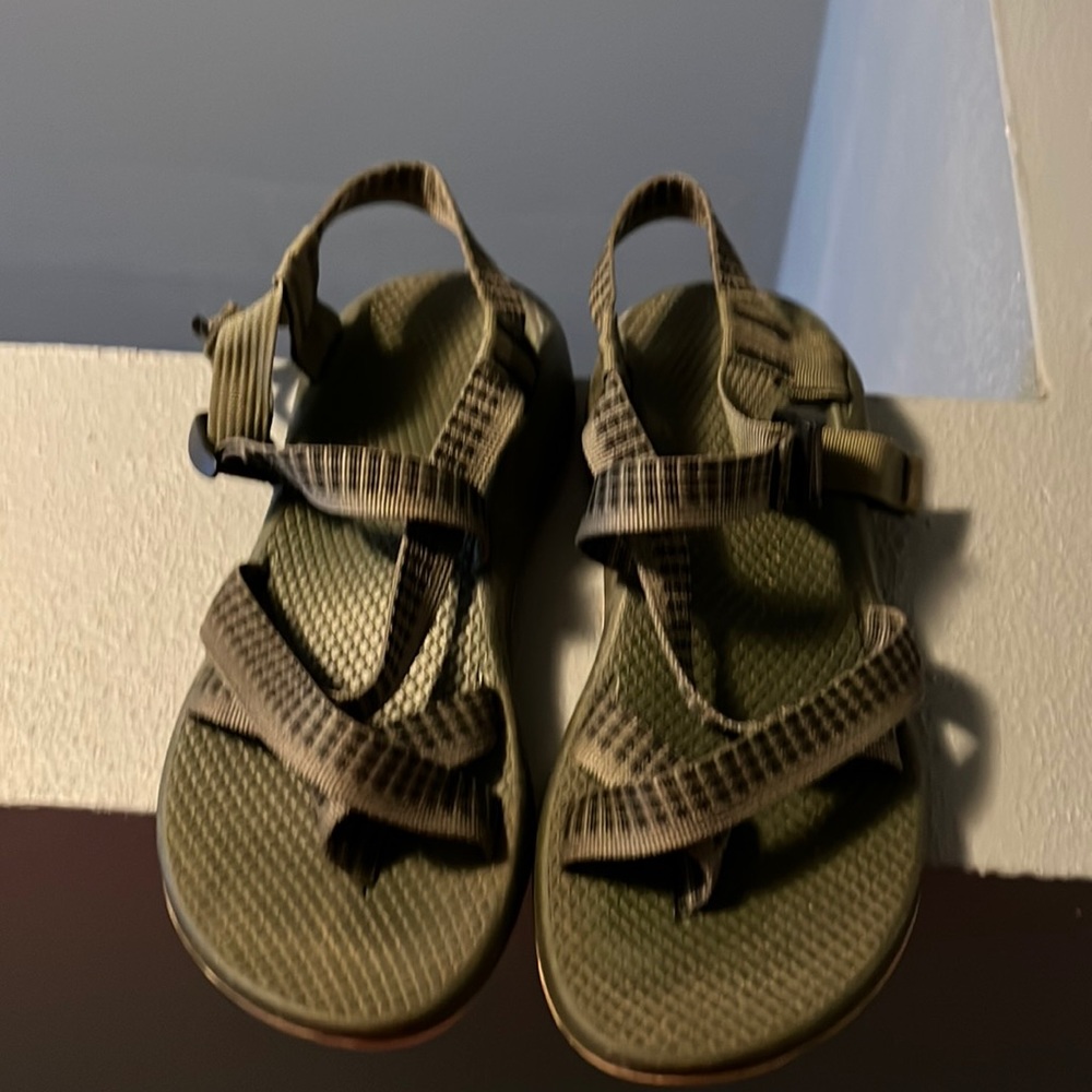 Chacos sandals. Green and black. Lots of life left.